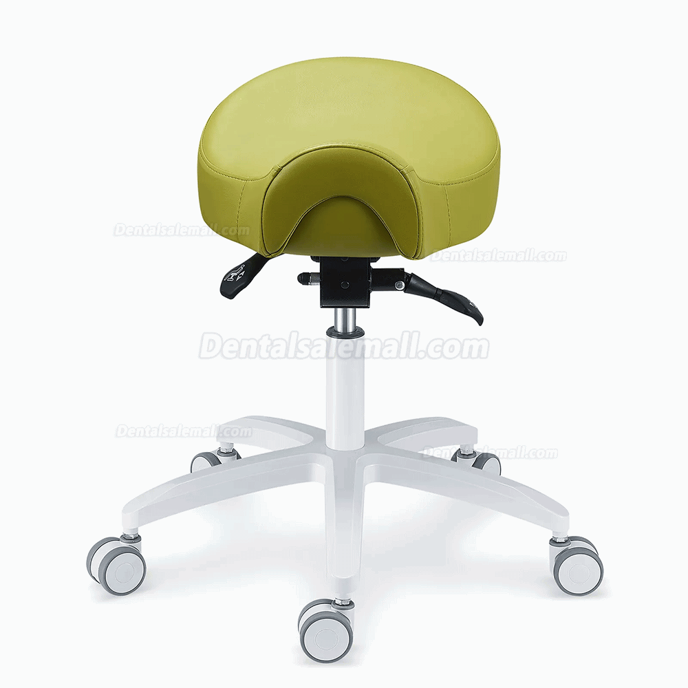 PLST-075 Adjustable Dental Operator Assistant Saddle Chair Dental Hygienist Nurse Stools Microfiber Leather